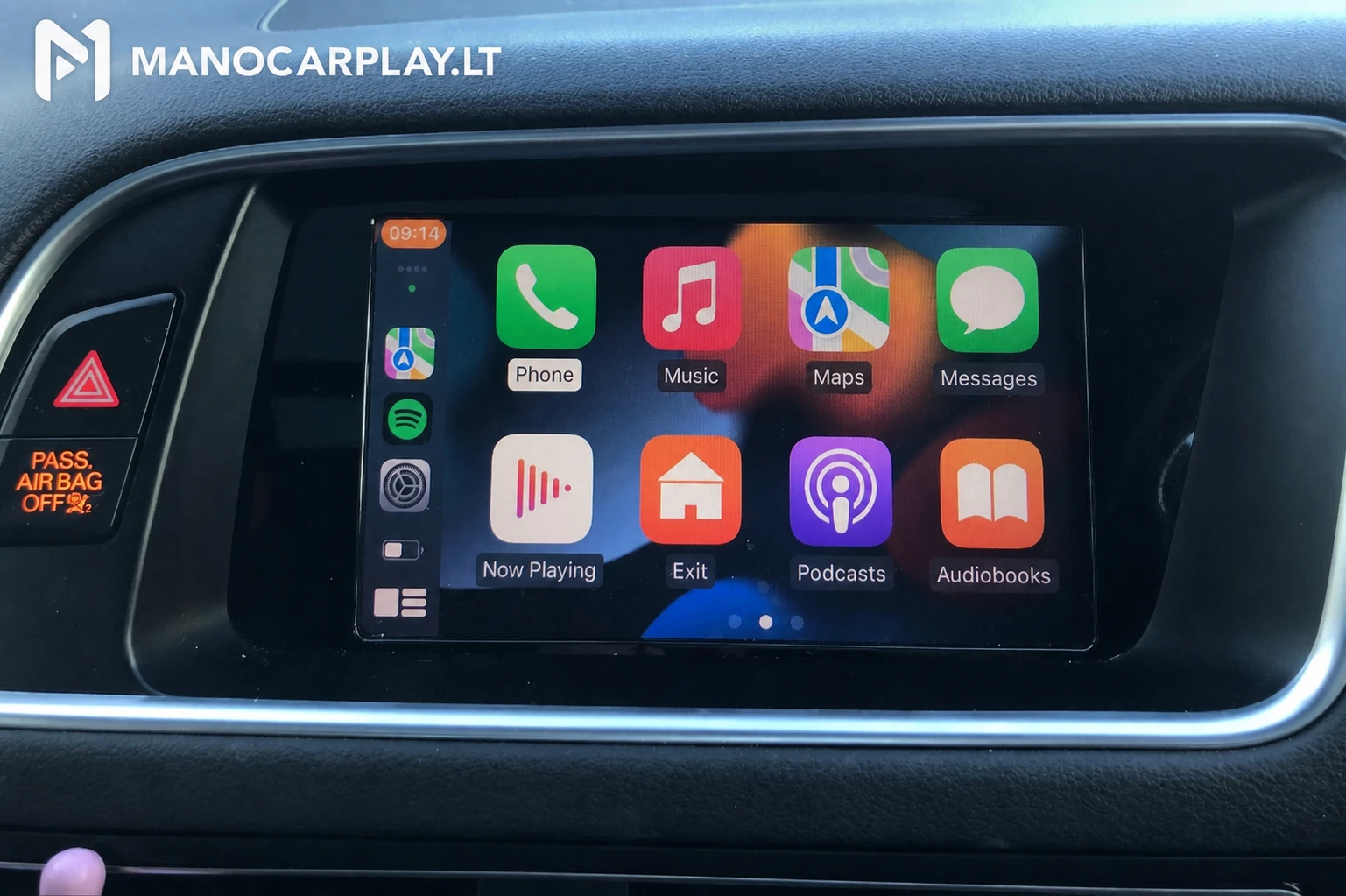 An Audi with CarPlay
